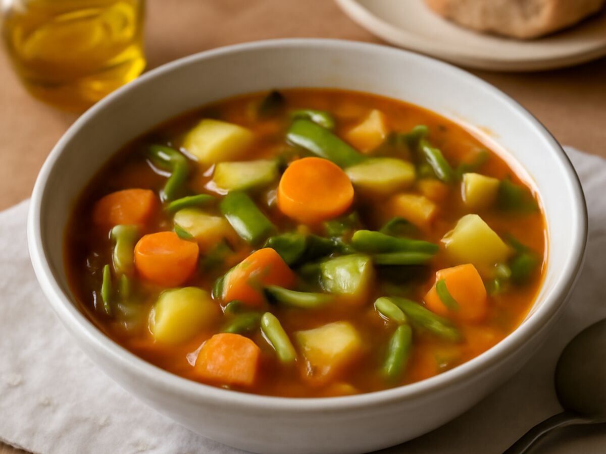 Schnelle Minestrone mit Frühlingsgemüse