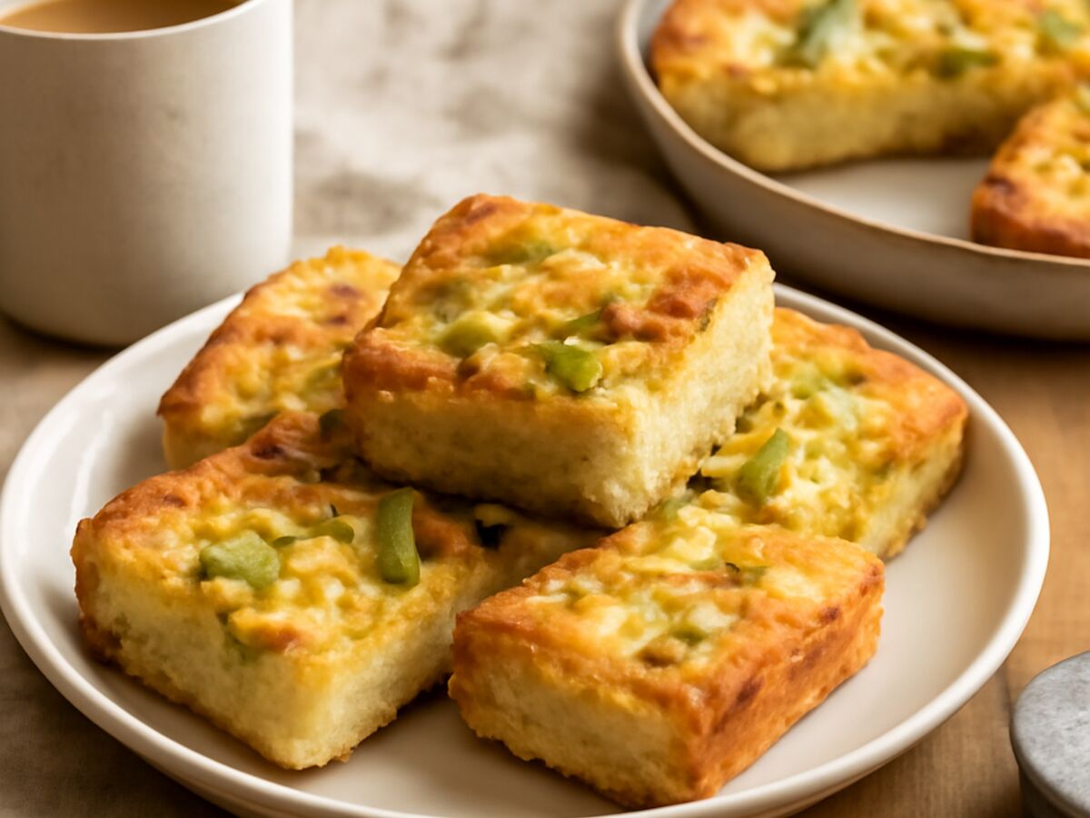 Schwäbische Lauchkuchen als Frühstücksgebäck