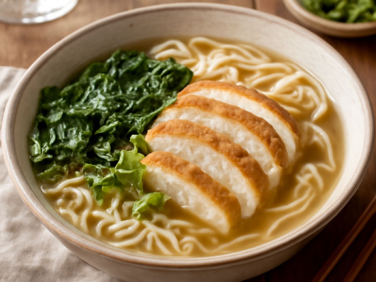 Shio-Ramen mit Hähnchen und Gemüse