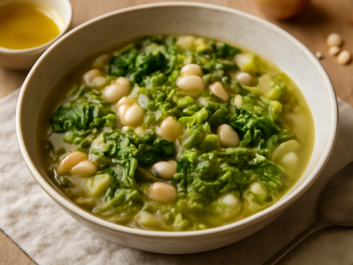 Sopa de Feijão Branco com Couve – Weiße Bohnensuppe mit Wirsing