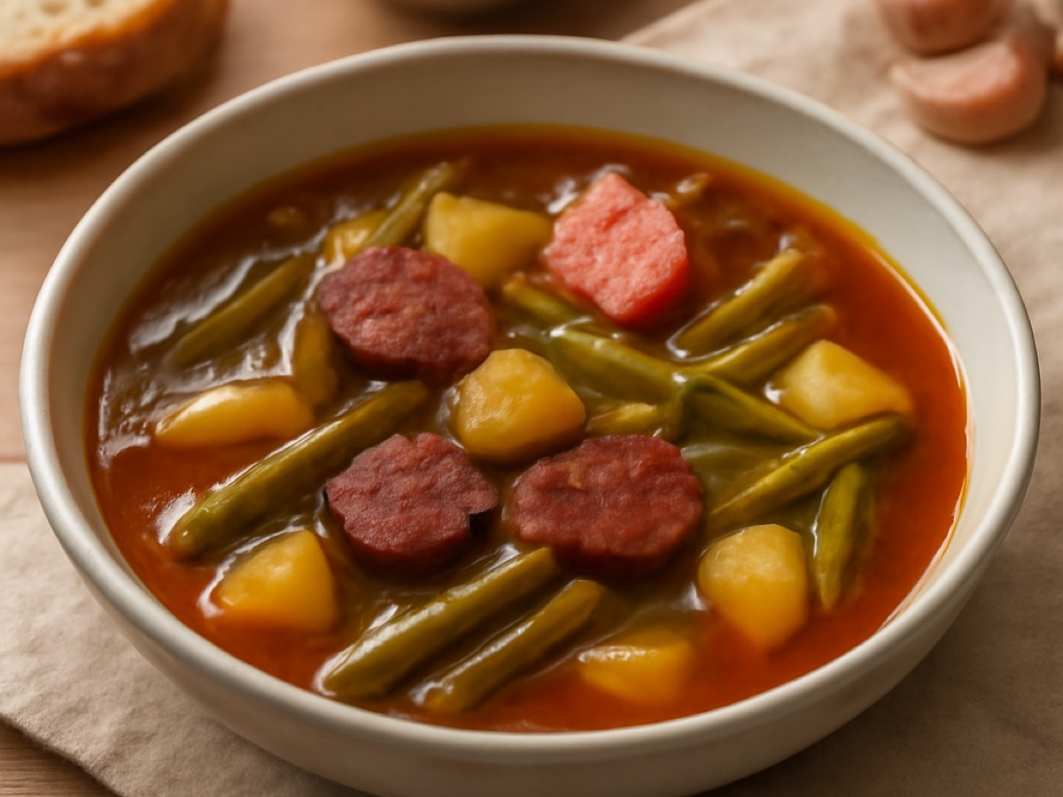 Sopa de Feijão Verde com Chouriço – Grüner Bohneneintopf mit Chorizo