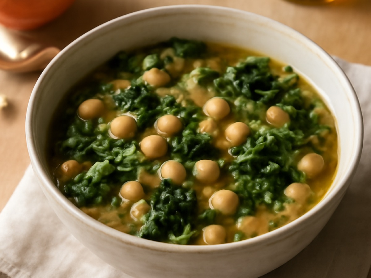 Sopa de Grão com Couve – Kichererbsensuppe mit Wirsing (vegan)