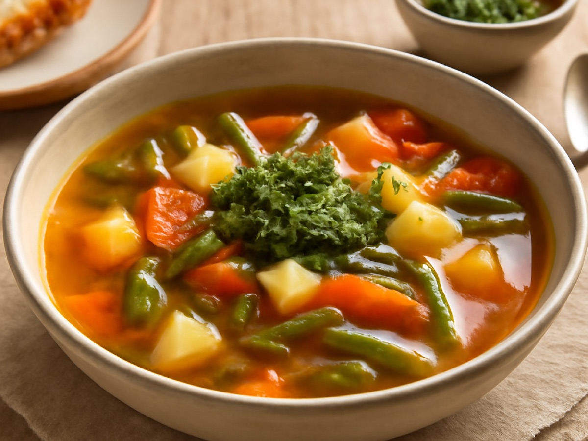 Soupe au pistou – Provenzalische Gemüsesuppe mit Pesto