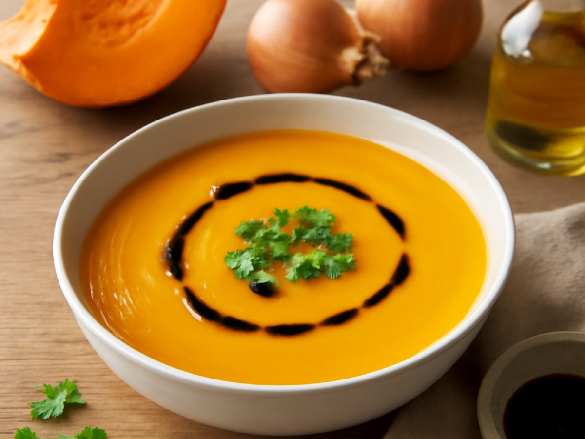 Steirische Kürbissuppe mit Kernöl