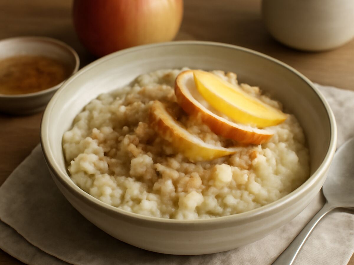 Süßes Risotto mit Zimt und Äpfeln