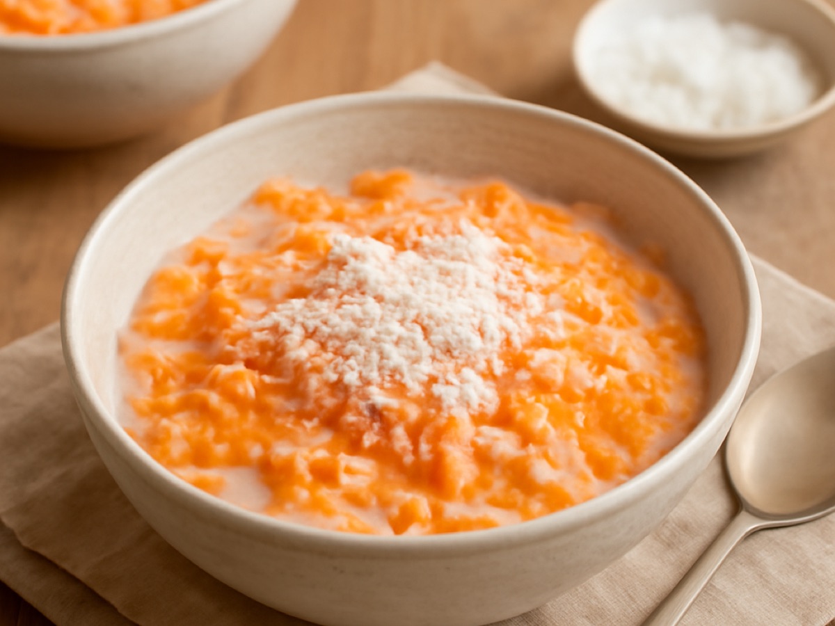 Süßes Thai-Kokos-Karotten-Dessert