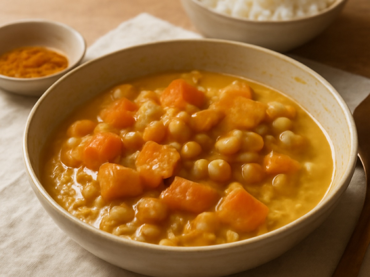 Süßkartoffel-Curry mit Kokosmilch
