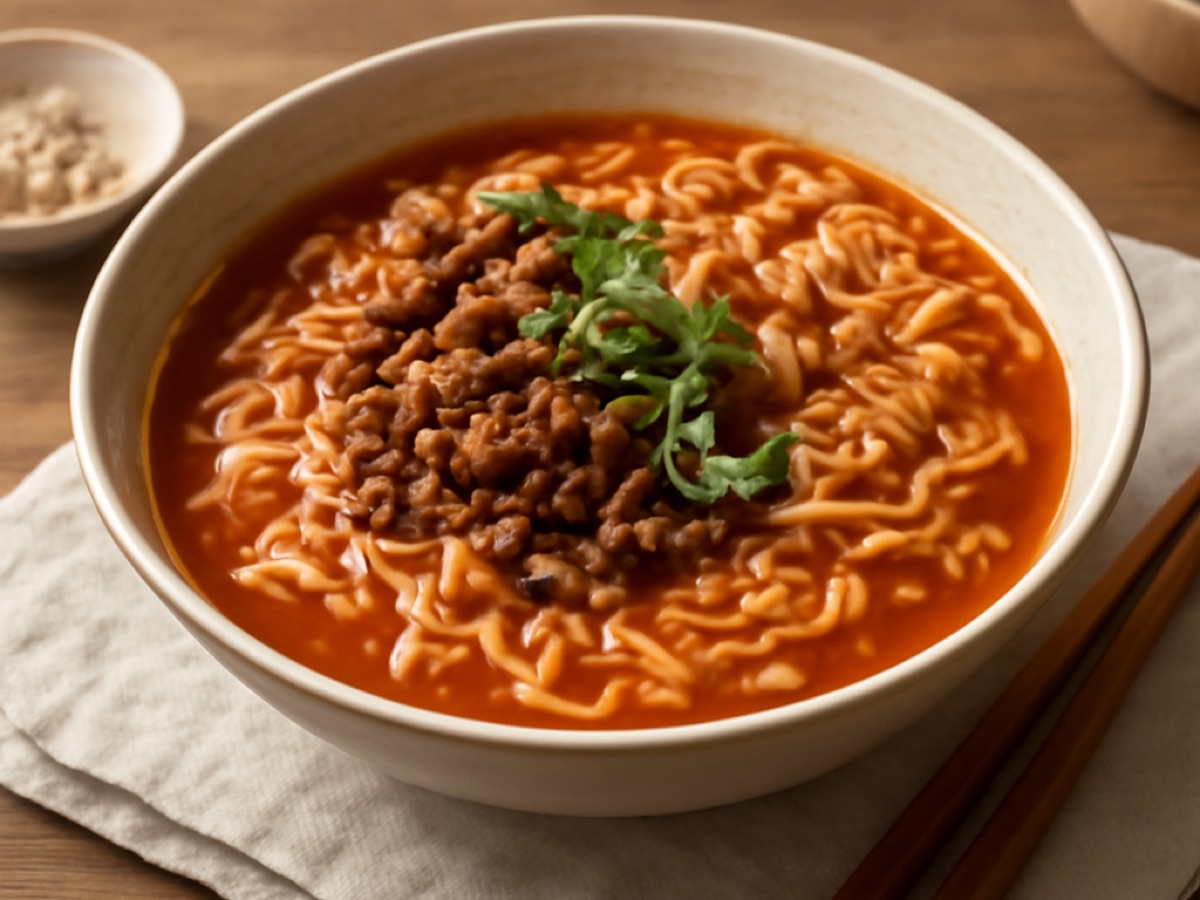 Tantanmen – Scharfes Sesam-Ramen mit Hackfleisch