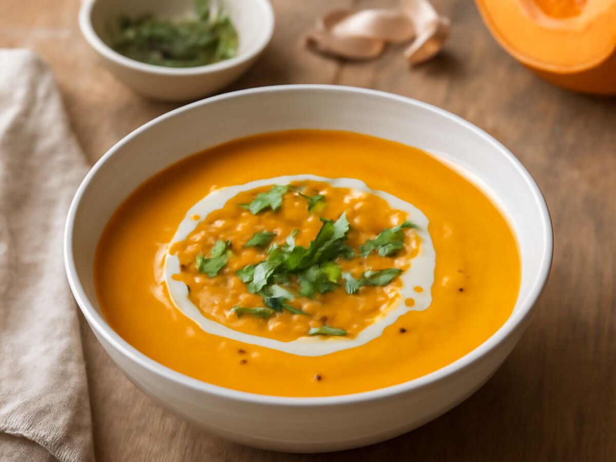 Thailändische Kürbis-Kokos-Suppe