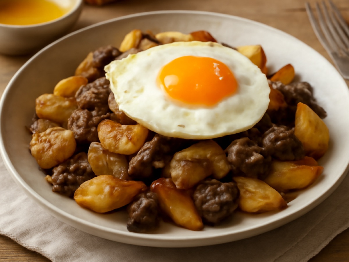 Tiroler Gröstl mit Spiegelei