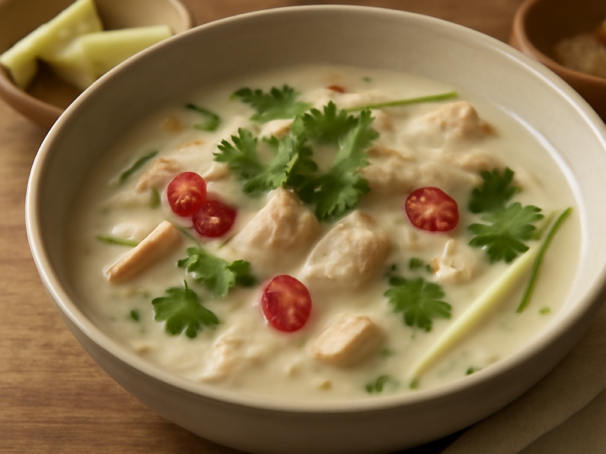 Tom Kha Gai – Hühnersuppe mit Kokosmilch und Galgant