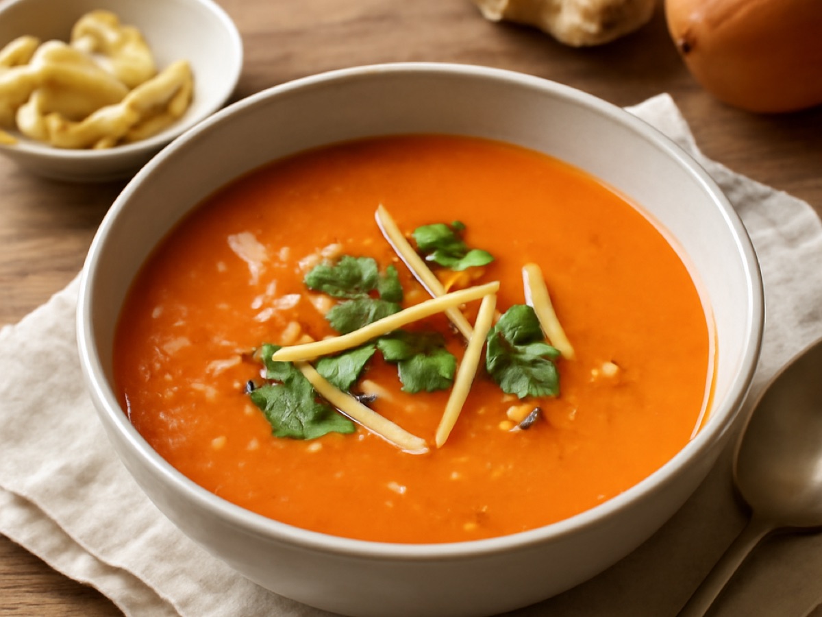 Tomaten-Kokos-Suppe mit Thai-Aromaten