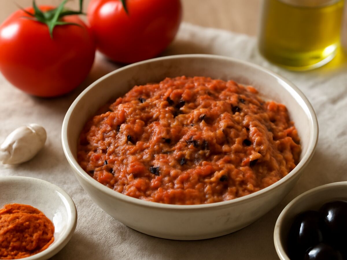 Tomaten-Oliven-Aufstrich aus dem Mixtopf