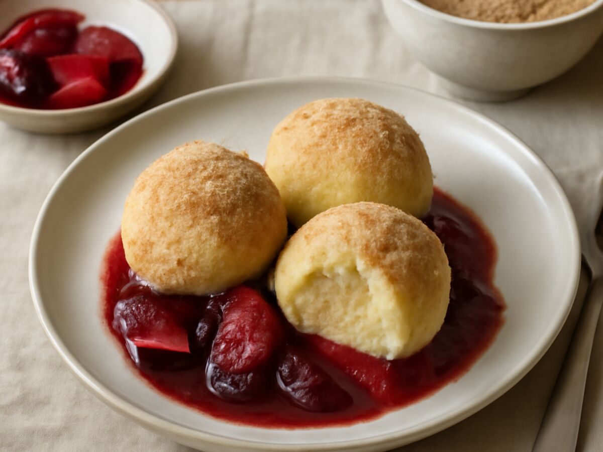 Topfenknödel mit Zwetschkenröster aus dem Mixtopf