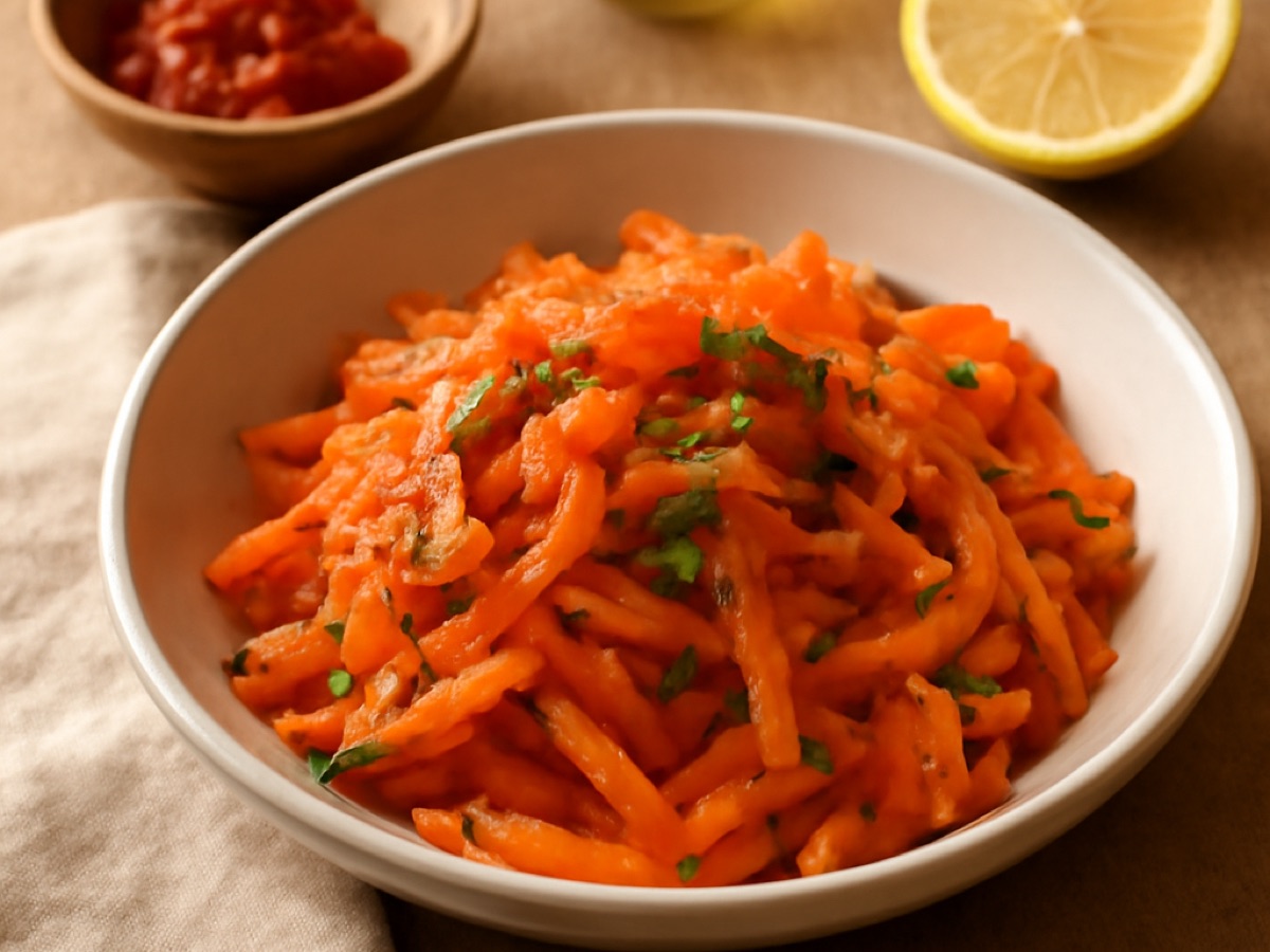 Tunesischer Karottensalat mit Harissa und Kreuzkümmel