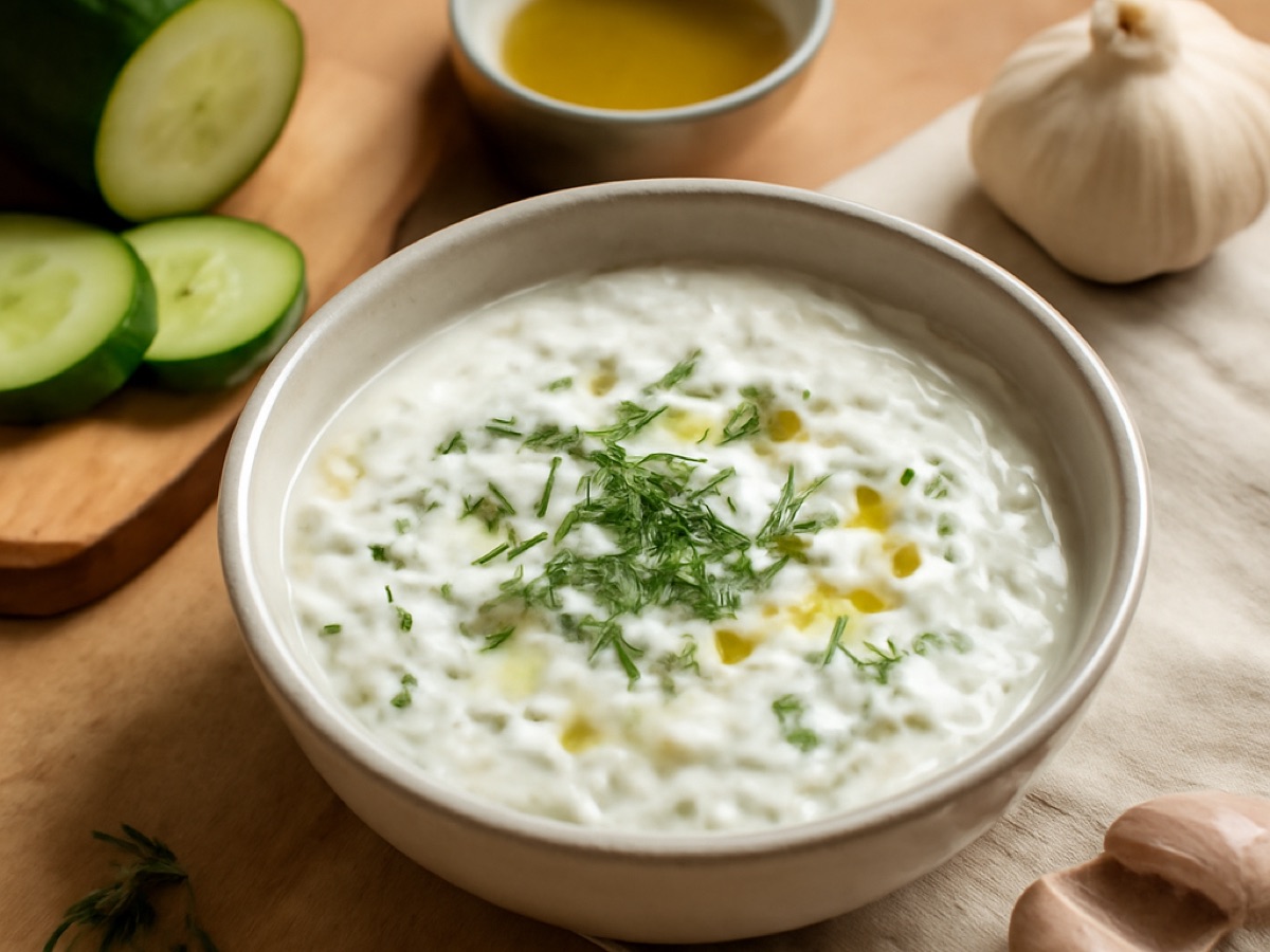 Tzatziki mit Gurke und Knoblauch