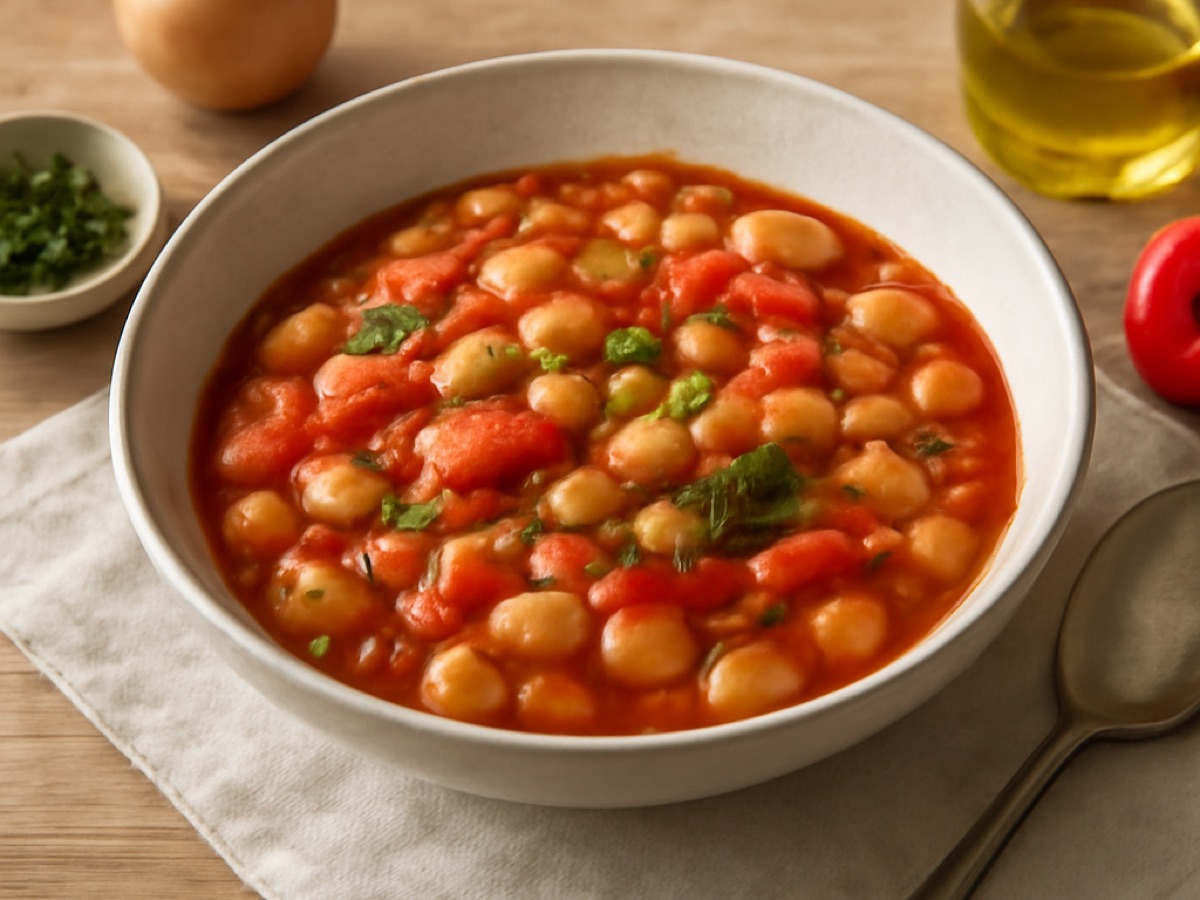 Ungarischer Bohneneintopf mit Paprika und Tomaten