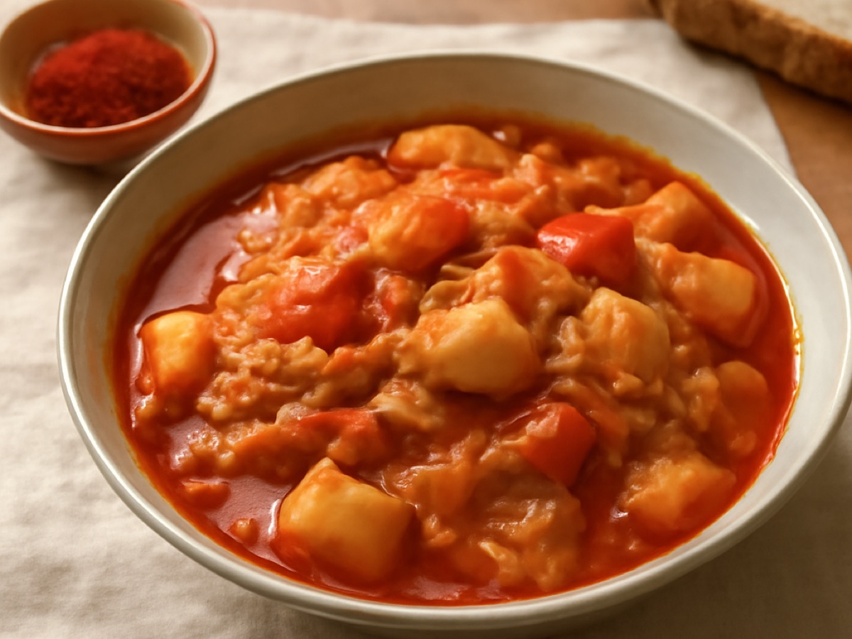 Ungarisches Krautgulasch mit Paprika und Kartoffeln
