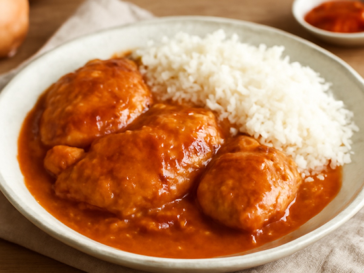 Ungarisches Paprikahuhn mit Reis