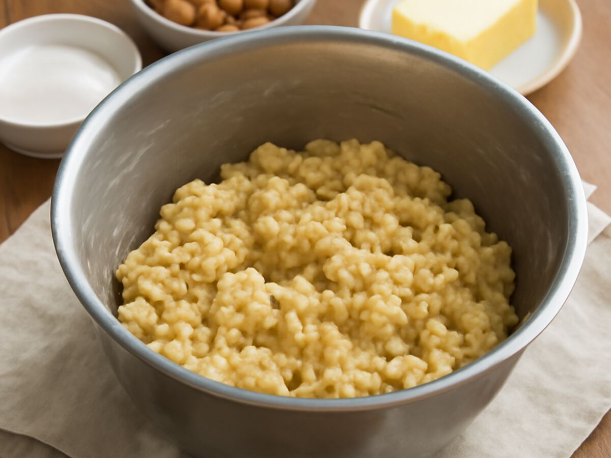 Vanillekipferl-Teig im Mixtopf
