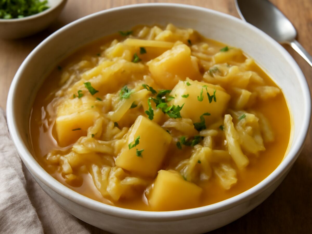 Veganer polnischer Kohl-Kartoffel-Eintopf