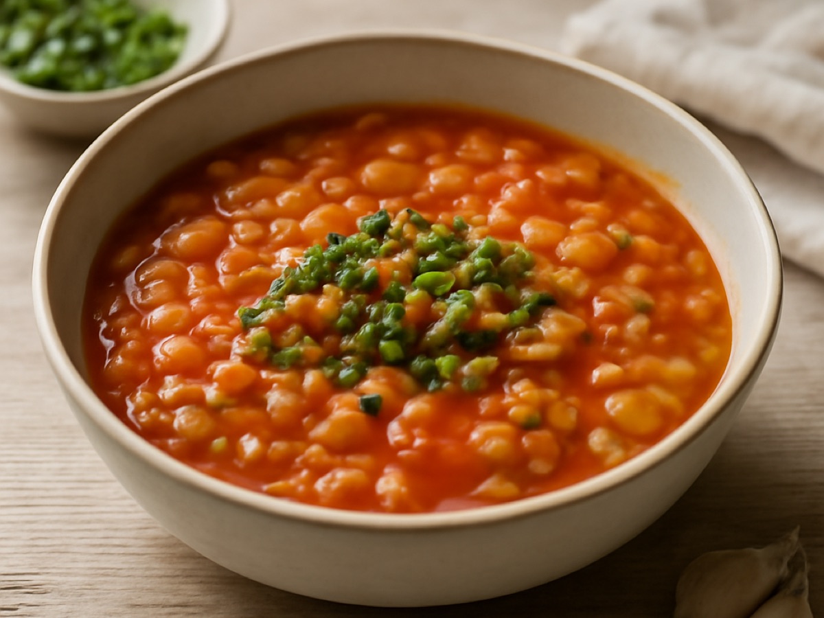 Vegetarische Harira mit Linsen, Kichererbsen und Tomaten