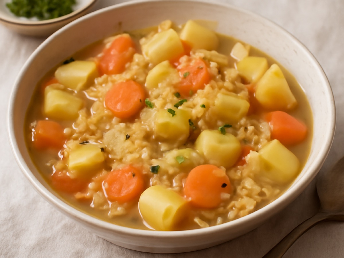 Vegetarischer Rheinischer Sauerkrauteintopf mit Kartoffeln