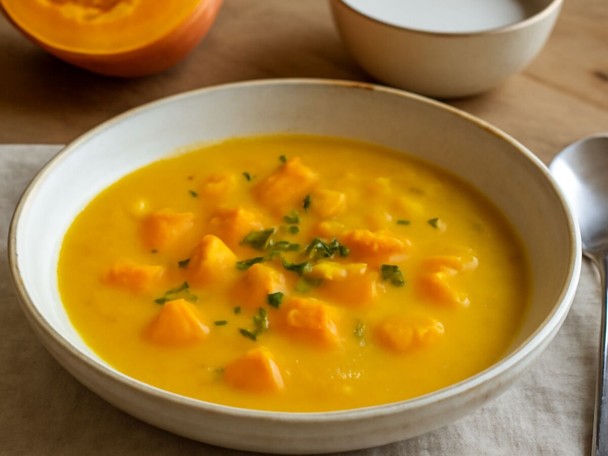 Vietnamesische Kürbissuppe mit Kokosmilch