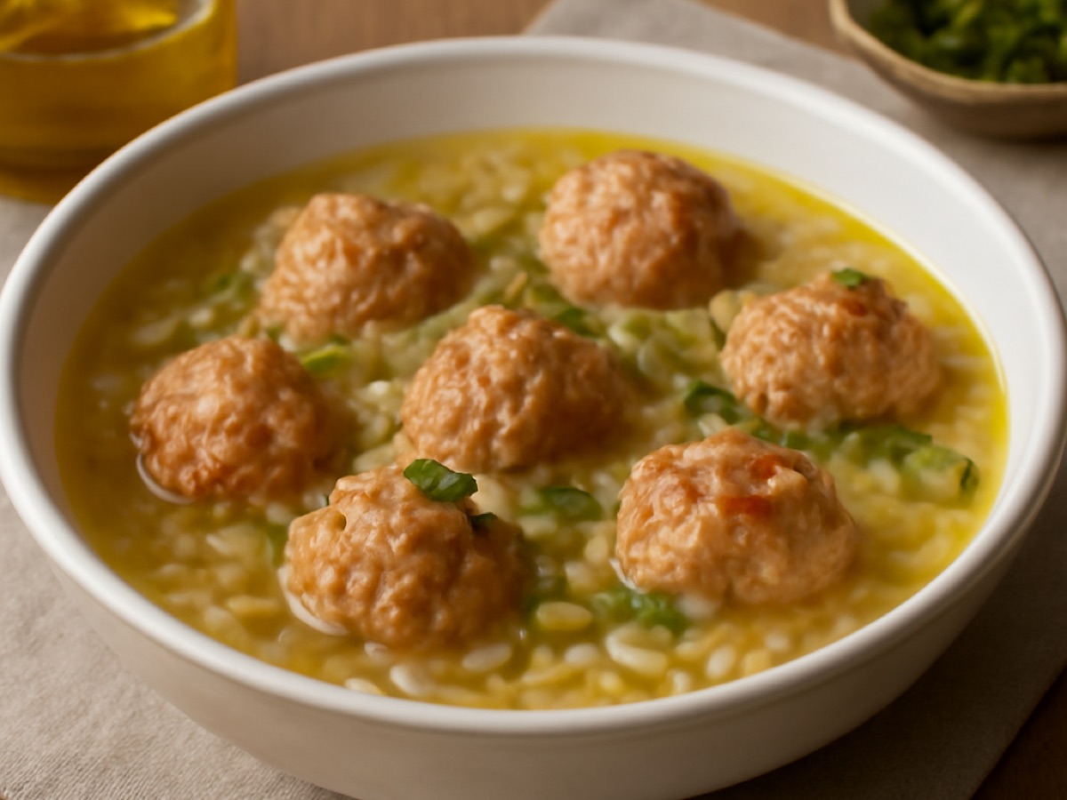 Youvarlakia – Griechische Fleischbällchensuppe mit Reis