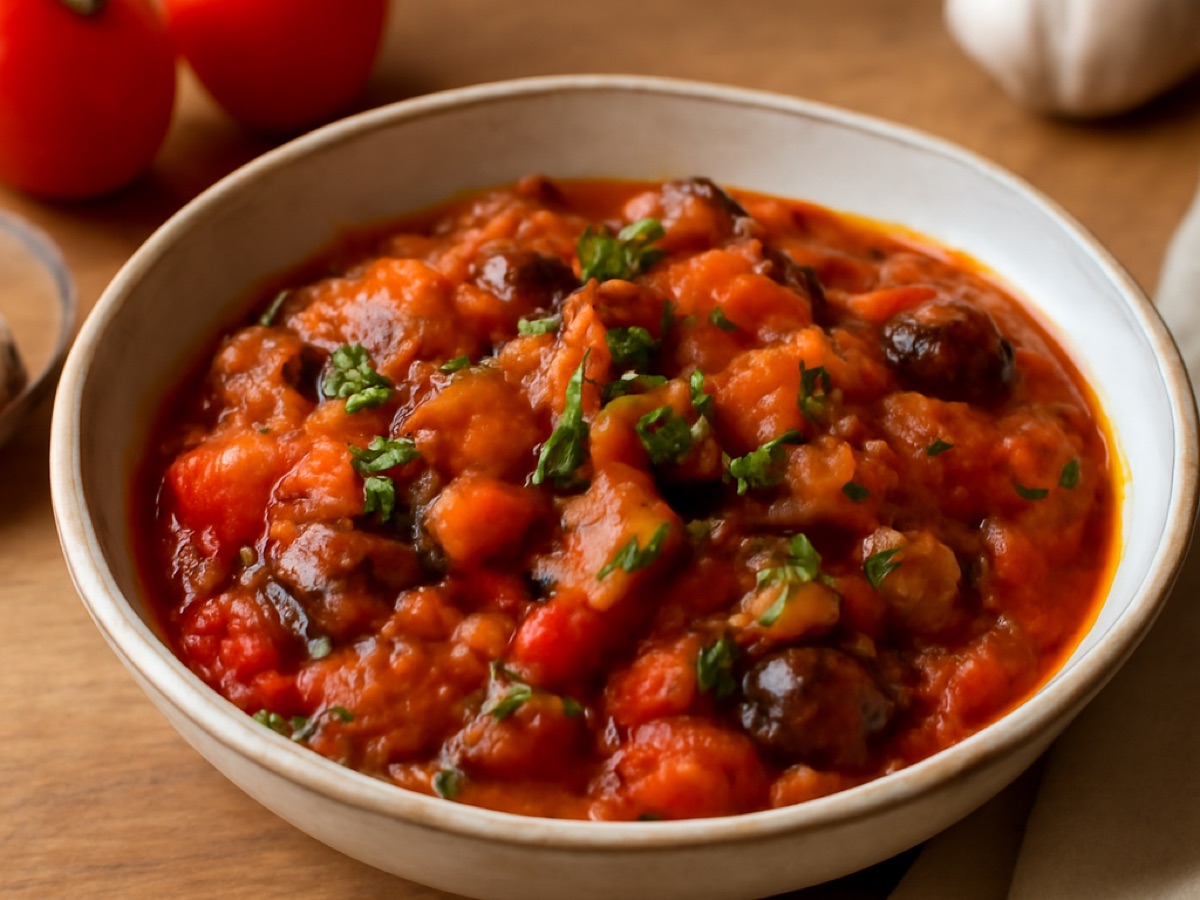 Zaalouk – Marokkanischer Auberginen-Tomaten-Salat