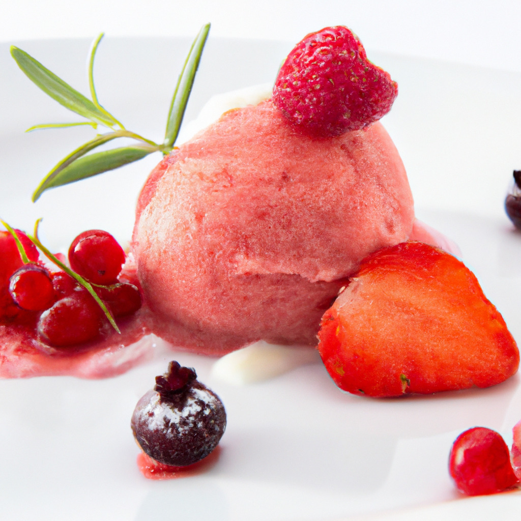 Erdbeer-Sorbet mit frischen Beeren - Fetti.de