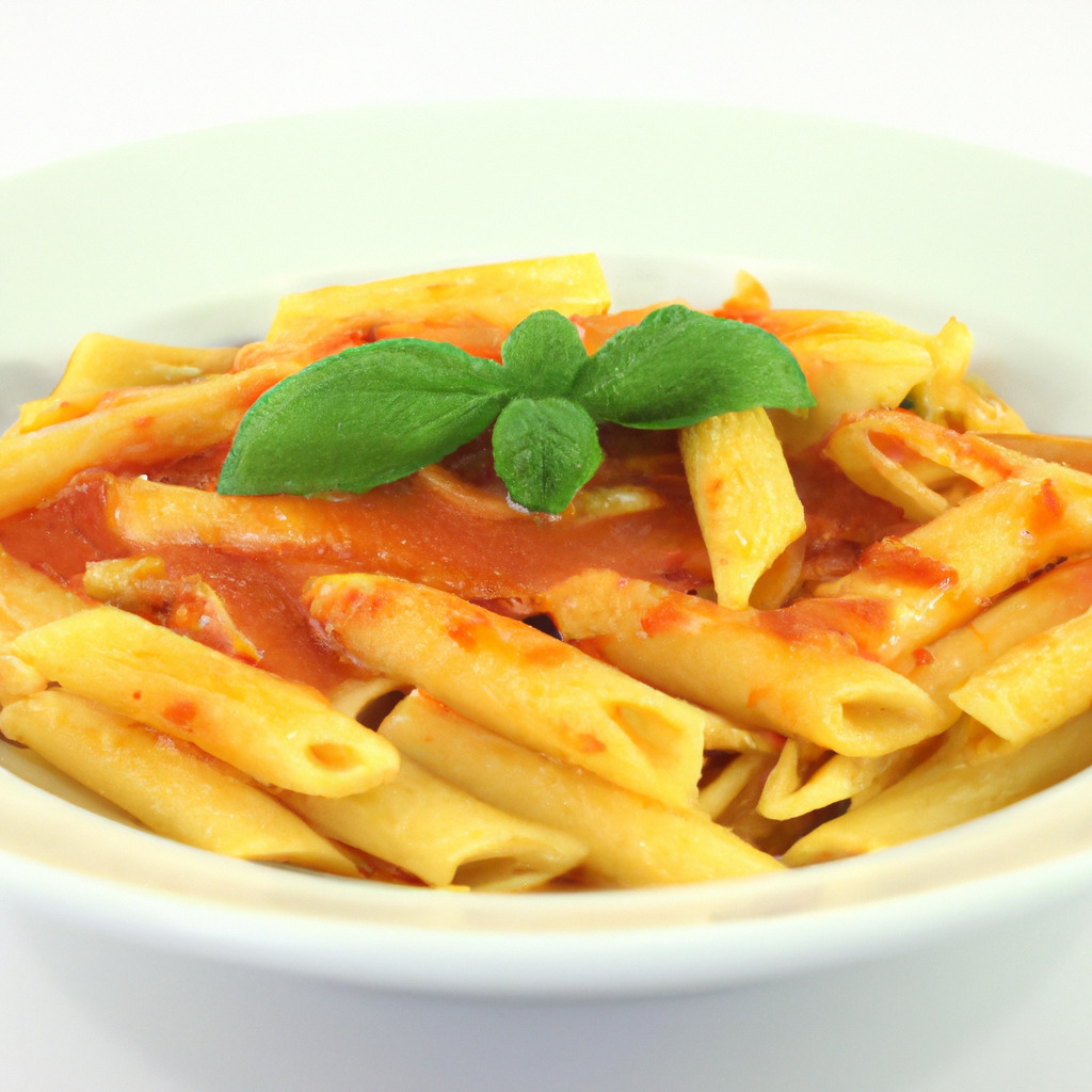 Penne mit Tomatensoße und Basilikum - Fetti.de