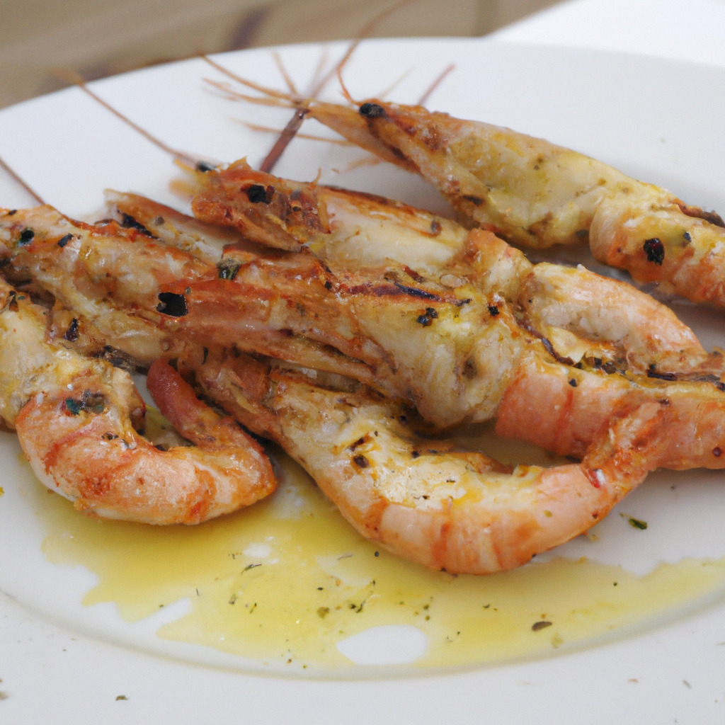 Gegrillte Garnelen mit Zitronen-Knoblauch-Sauce - Fetti.de
