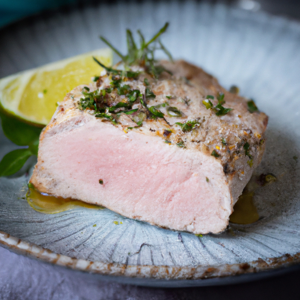 Gegrillter Thunfisch mit Zitronen-Kräuter-Kruste - Fetti.de