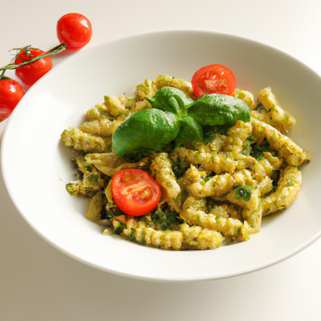 Pesto-Nudeln mit Tomaten und Rucola - Fetti.de
