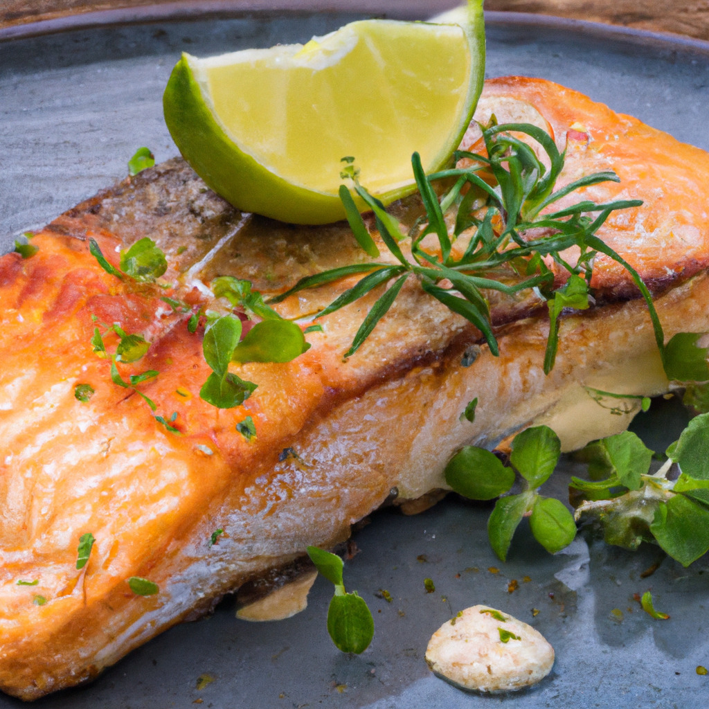 Gegrillter Lachs mit Zitronen-Kräuter-Sauce - Fetti.de