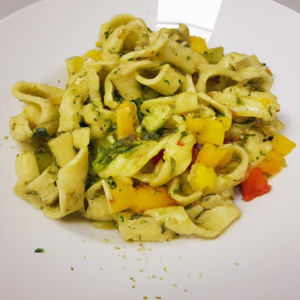 Pesto-Nudeln mit geröstetem Gemüse - Fetti.de