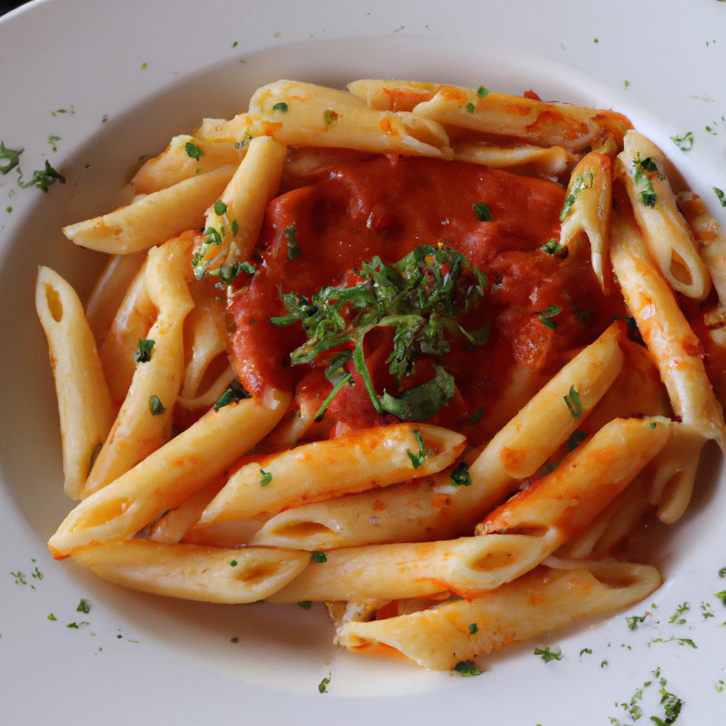 Nudelgericht mit Tomatensoße und Basilikum - Fetti.de