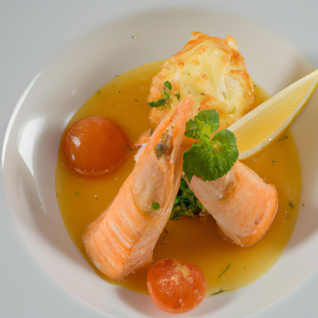 Gebratener Lachs mit Garnelen in Weißweinsauce - Fetti.de