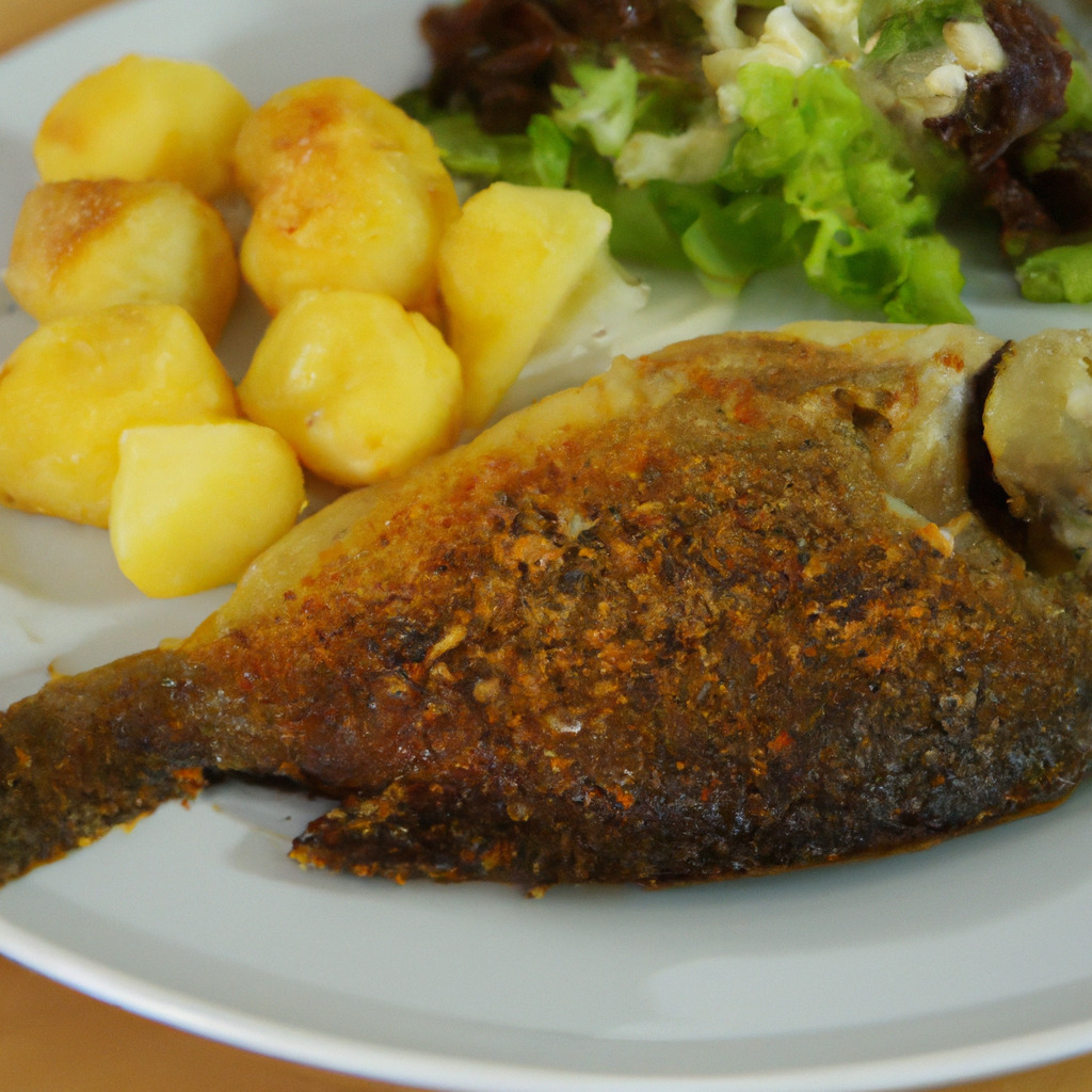 Gebackener Karpfen mit Kartoffelsalat - Fetti.de